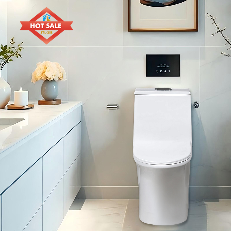 High Quality  Ceramic One Piece Toilet  with Siphonic S-trap 300mm Toilets  for bathroom
