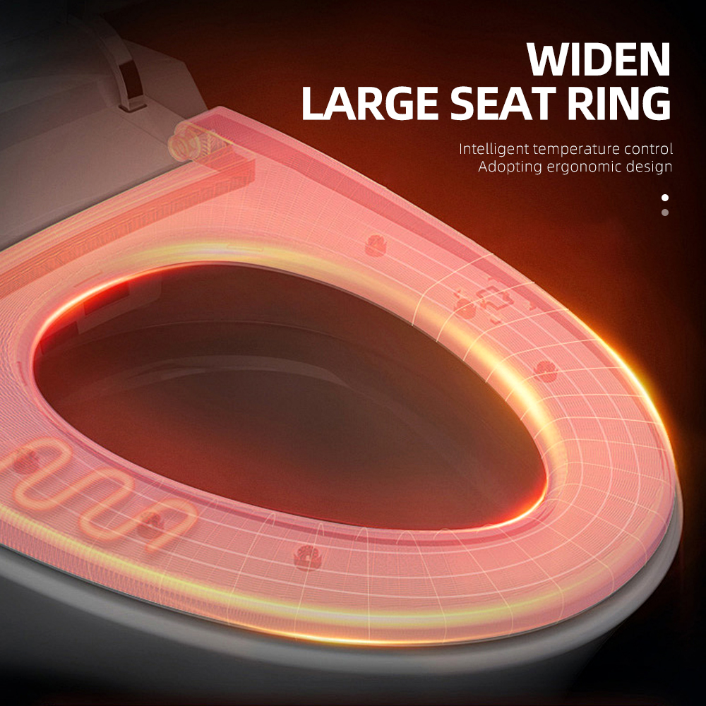 Heated Smart Toilet Seat with Remote Control - Electric Bidet Seat for Comfort & Convenience