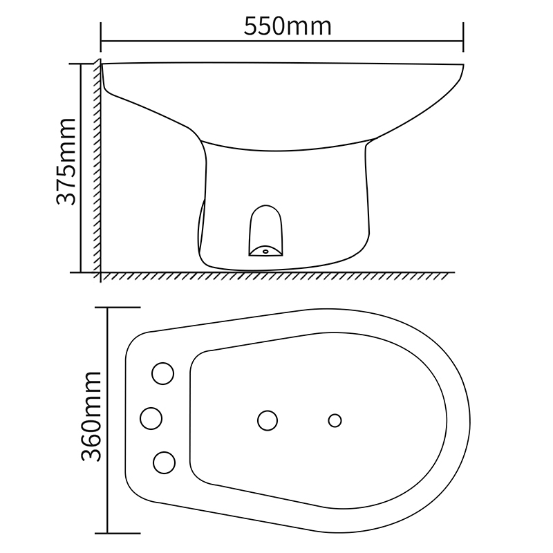 Eco-Friendly Fluor Ceramic Bidet for Women - Hygienic Personal Care & Simple Operation