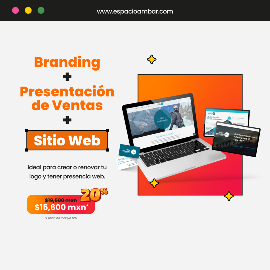 Branding + Presentación de Ventas + Sitio Web