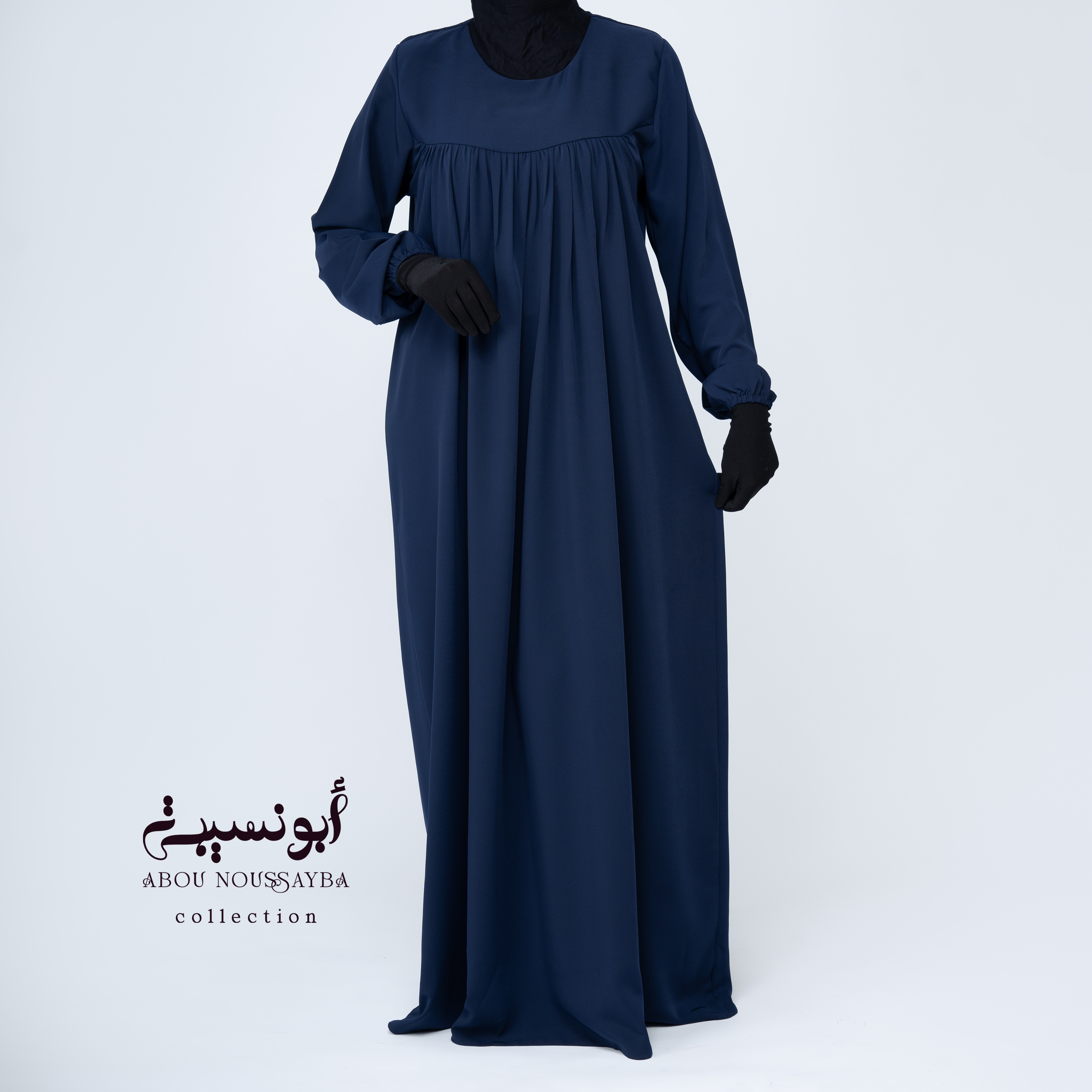 Jilbab Salsabil 2pcs Abaya Bleu Nuit ازرق ليلي