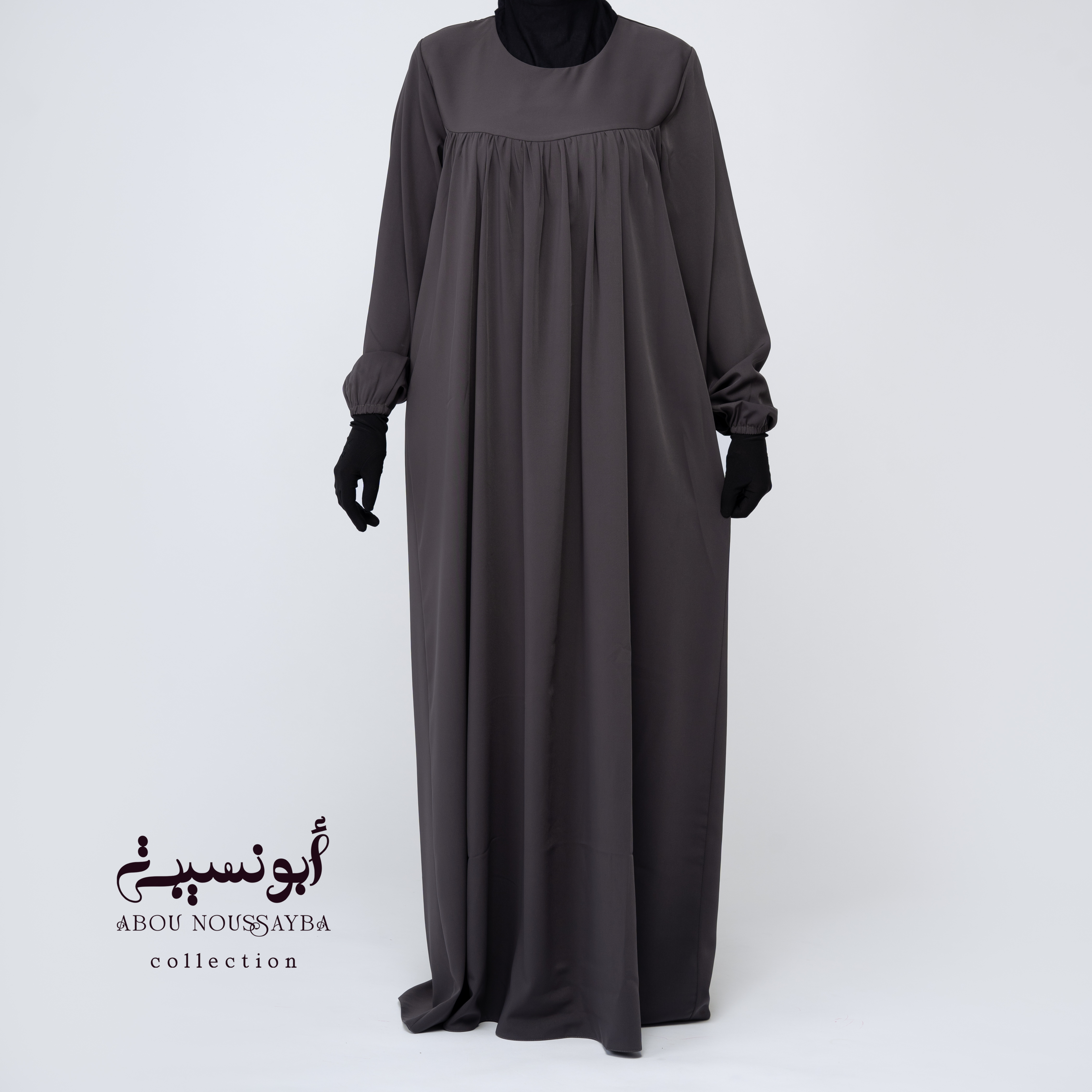 Jilbab Salsabil 2pcs Abaya Gris رمادي