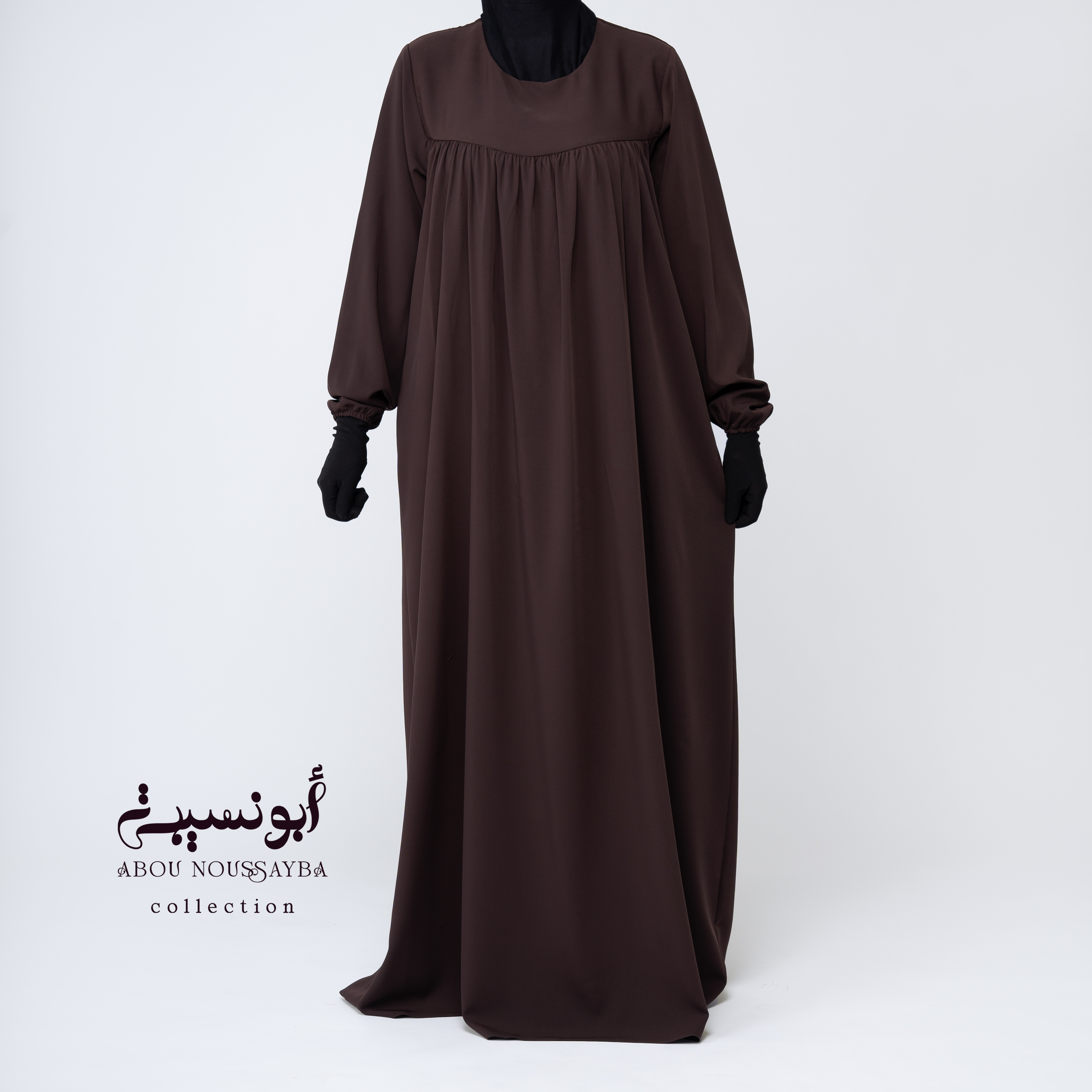Jilbab Salsabil 2pcs Abaya Marron بني