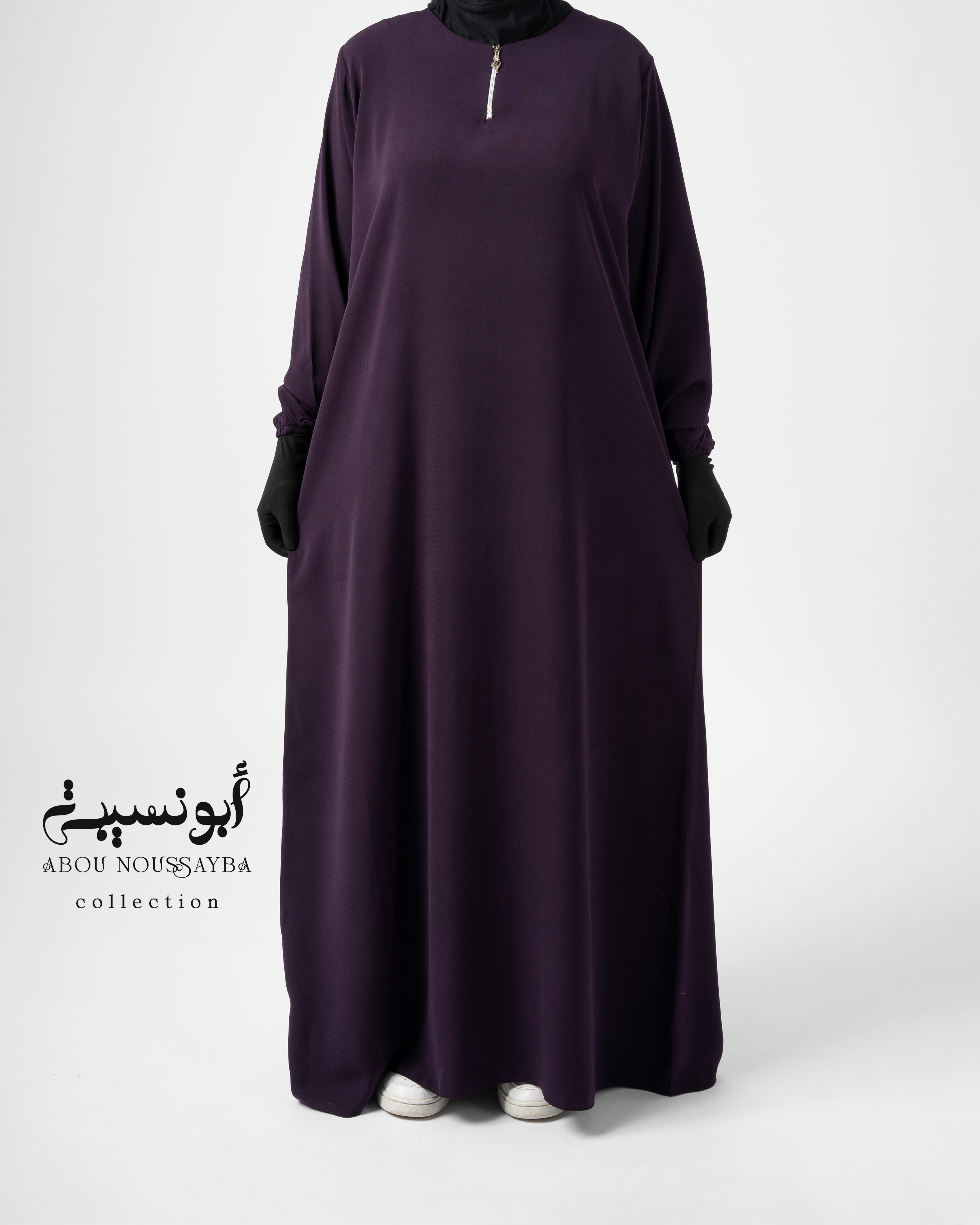 Jilbab 2pcs Abaya Hafsa Aubergine بنفسجي