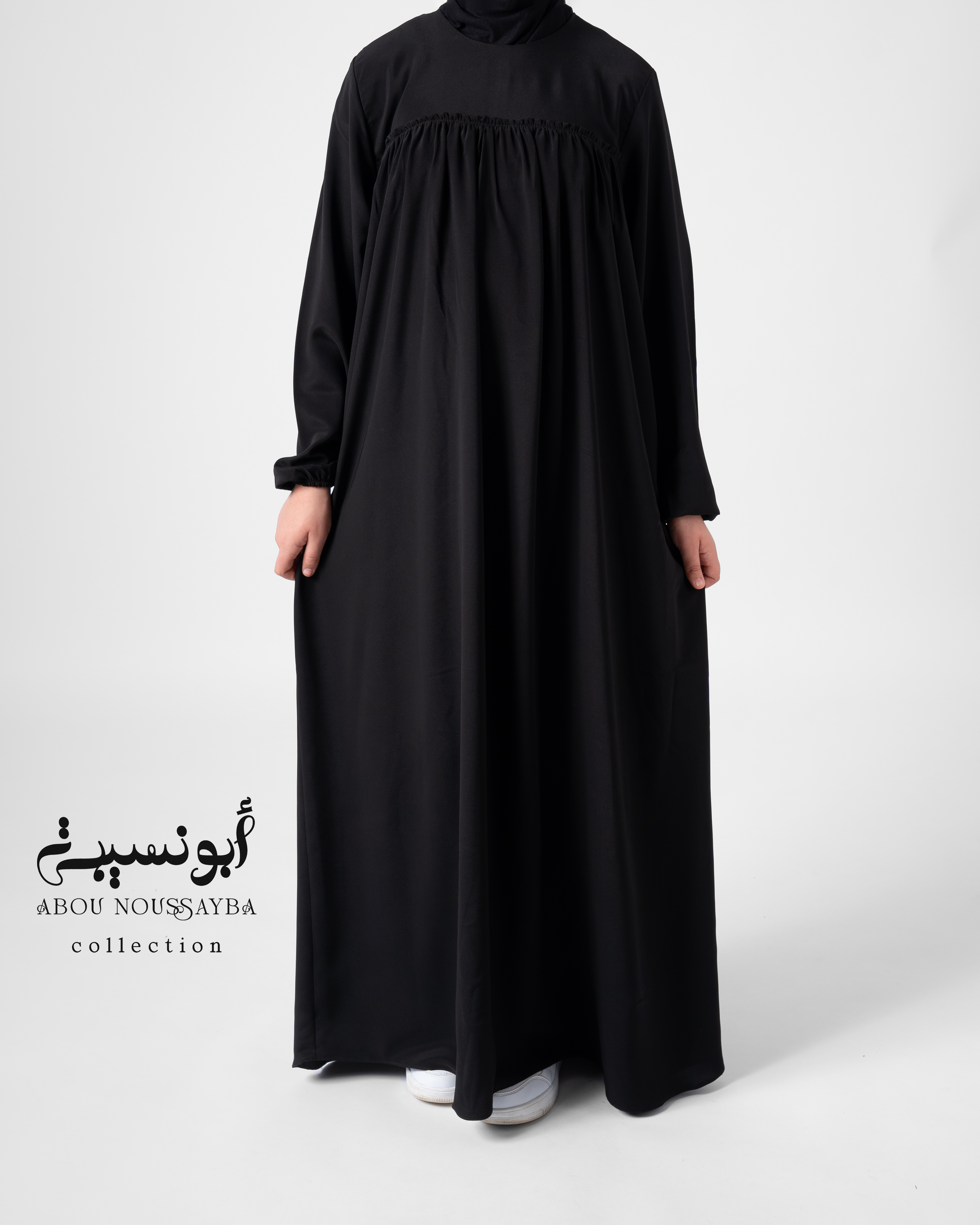 2pcs Abaya Oumaîma Noir عباية خمار اميمة اسود