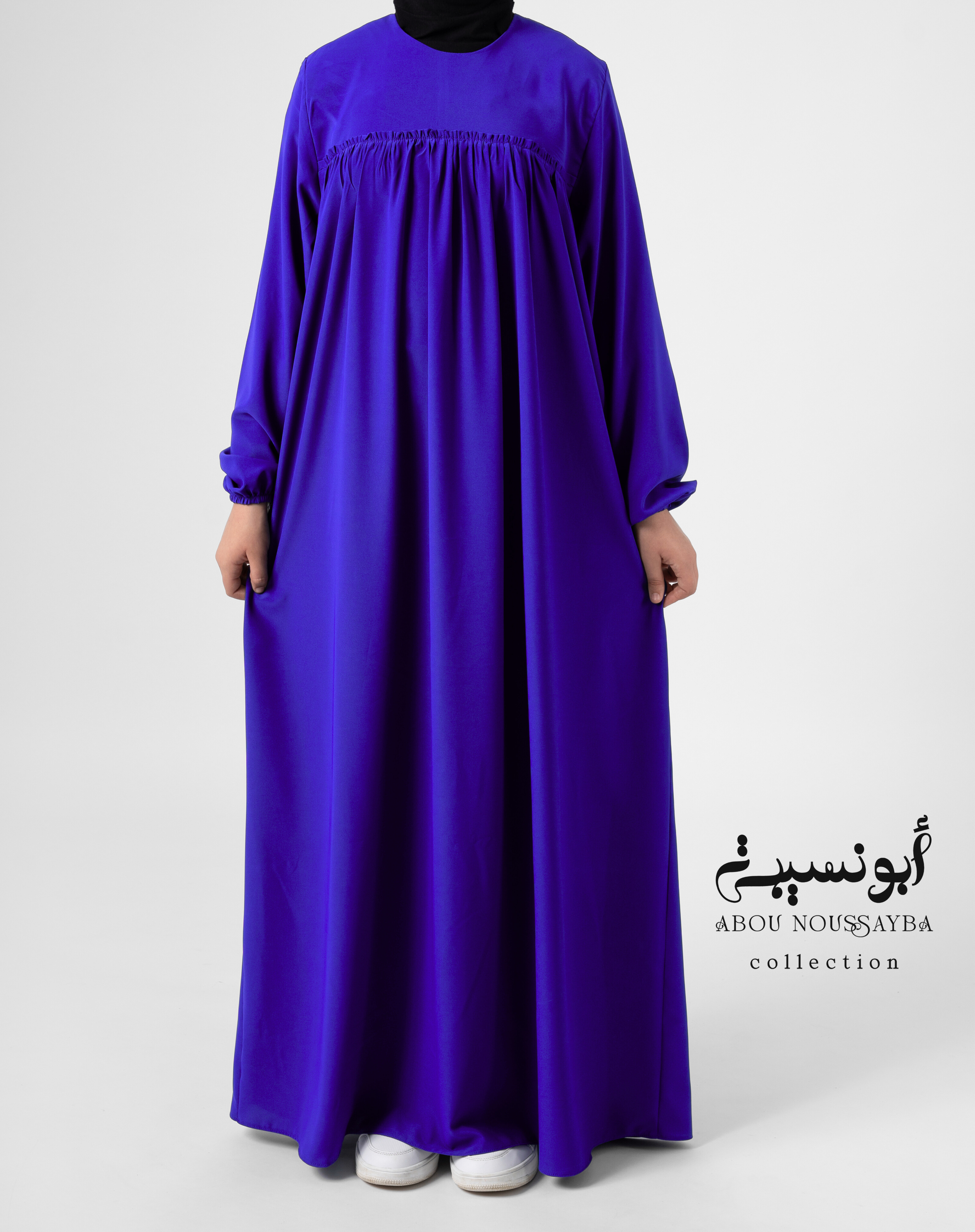 2pcs Abaya Oumaîma Bleu عباية خمار اميمة الأزرق 