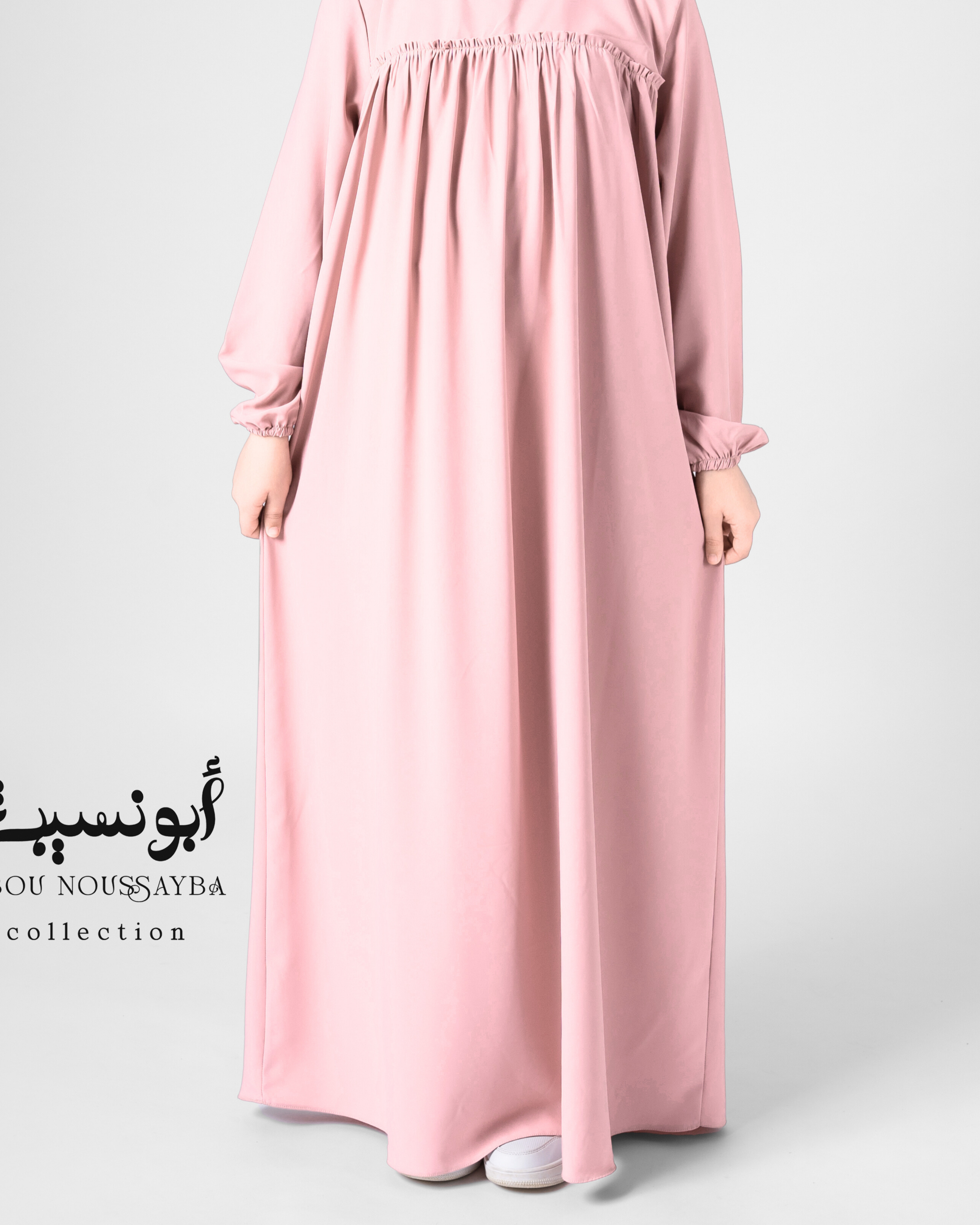 2pcs Abaya Oumaîma  Rose pastel عباية خمار اميمة وردي باستيل