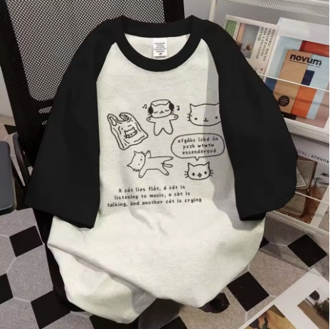 Casual Raglan Sleeve Tee