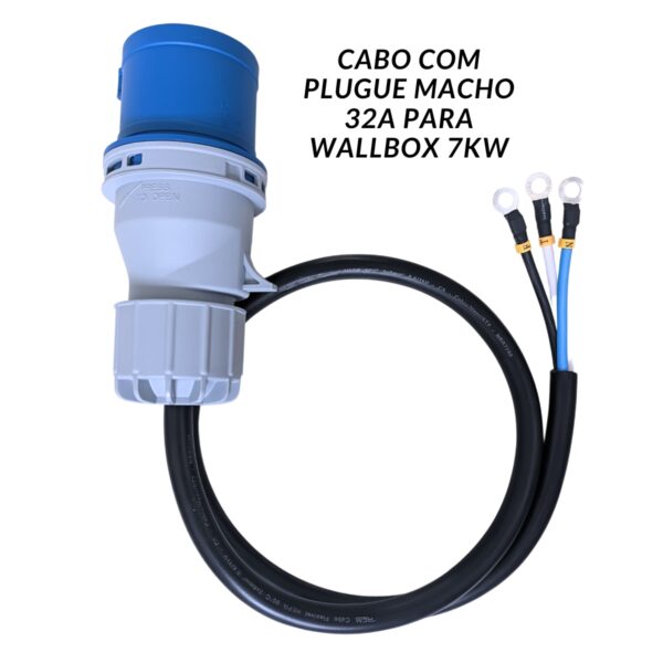 CABO PARA INSTALAÇÃO DO WALLBOX 32A 2P+T COM TERMINAIS