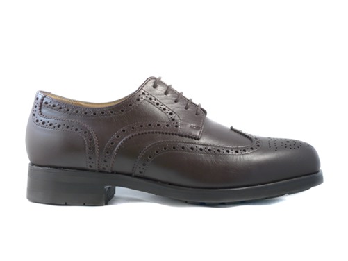 Sapatos de Cordões Sport Castanho, 100% pele genuína (pull-up)