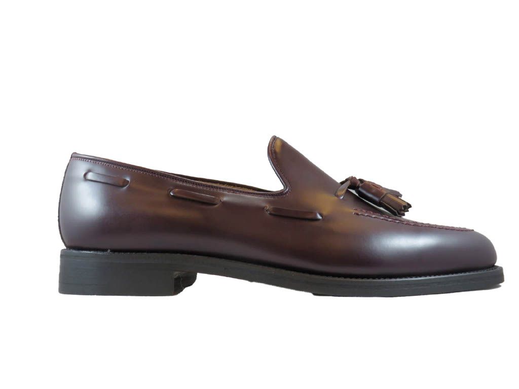 Sapatos Mocassim de Berloque Bordeaux, 100% pele genuína