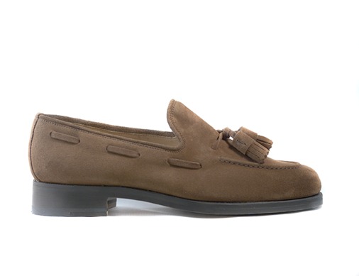 Sapatos Mocassim de Berloque Testa di Moro (castanho), 100% camurça pele genuína