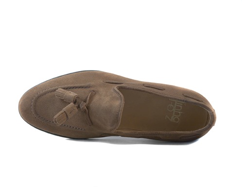 Sapatos Mocassim de Berloque Testa di Moro (castanho), 100% camurça pele genuína