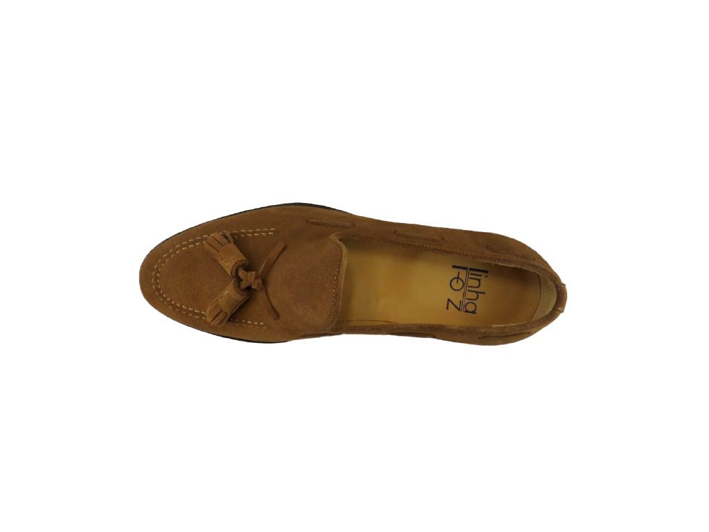 Sapatos Mocassim de Berloque Chestnut , 100% camurça pele genuína