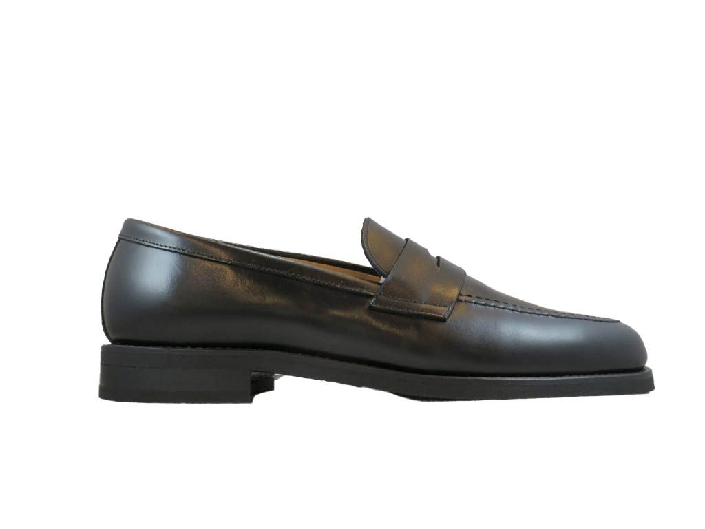 Sapatos Mocassim de Travessão Preto, 100% pele genuína