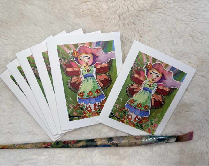 Set of SIX Fridita Greetings Cards With Envelopes