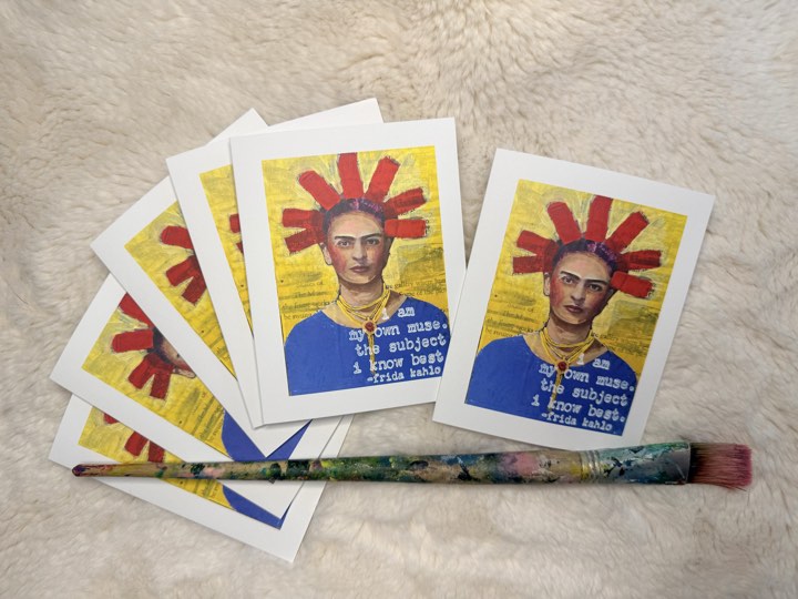 Set of SIX Frida Greetings Cards With Envelopes