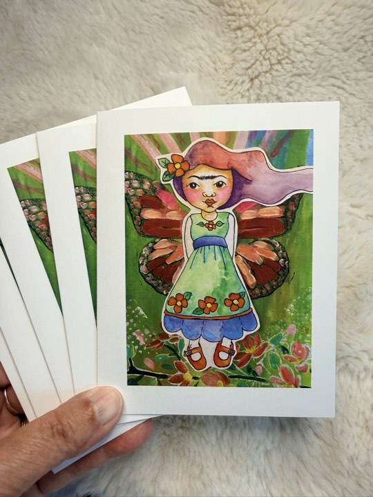 Set of SIX Fridita Greetings Cards With Envelopes