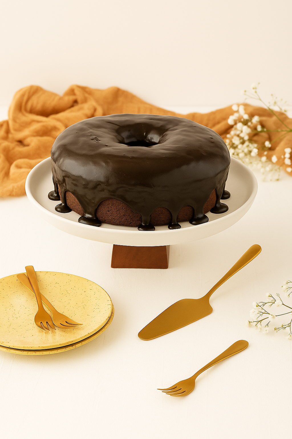 Bolo Caseiro de Chocolate com Cobertura Tipo Holandesa