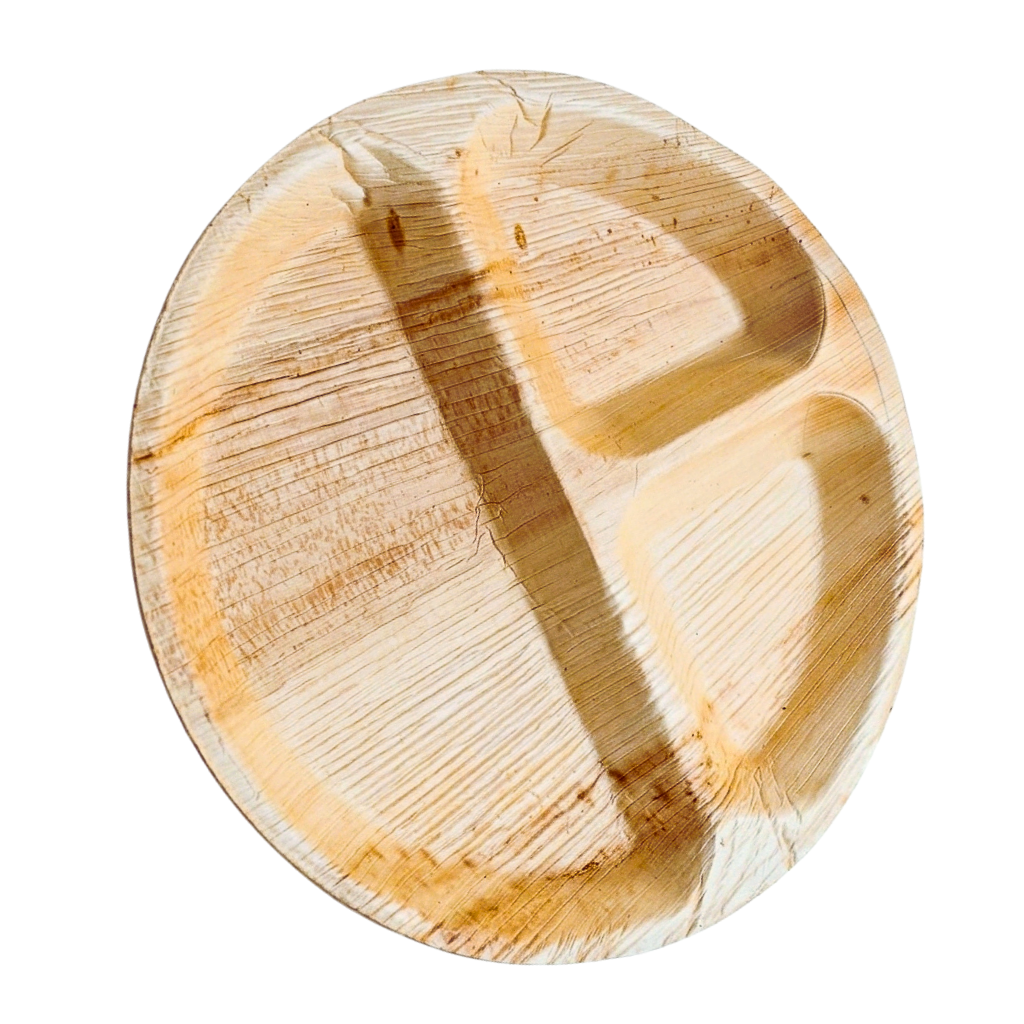 25cm 3 Compartment Combo Plate Round