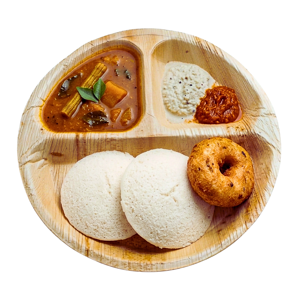 25cm 3 Compartment Combo Plate Round