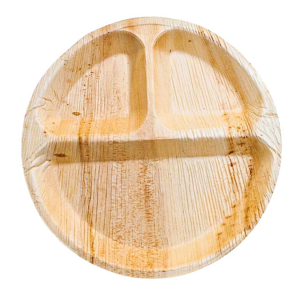 25cm 3 Compartment Combo Plate Round