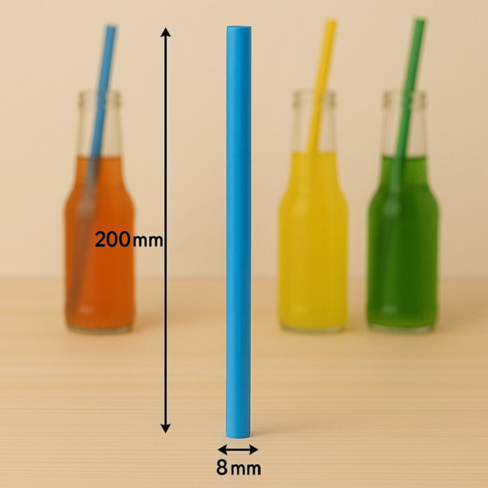 8mm Standard Rice Straws - Multi-Color