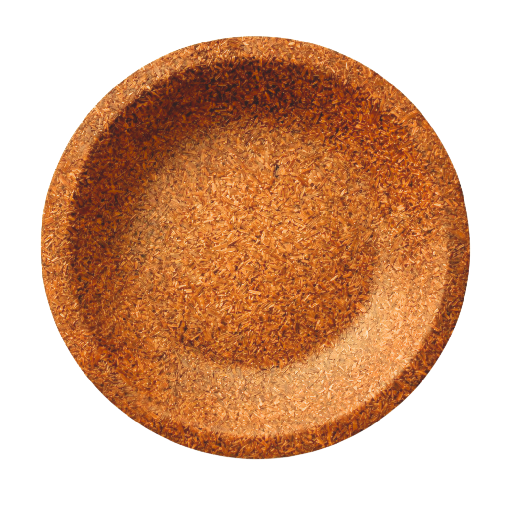 20 cm Brown Rice Paddy Husk Plate Round Pack of 100