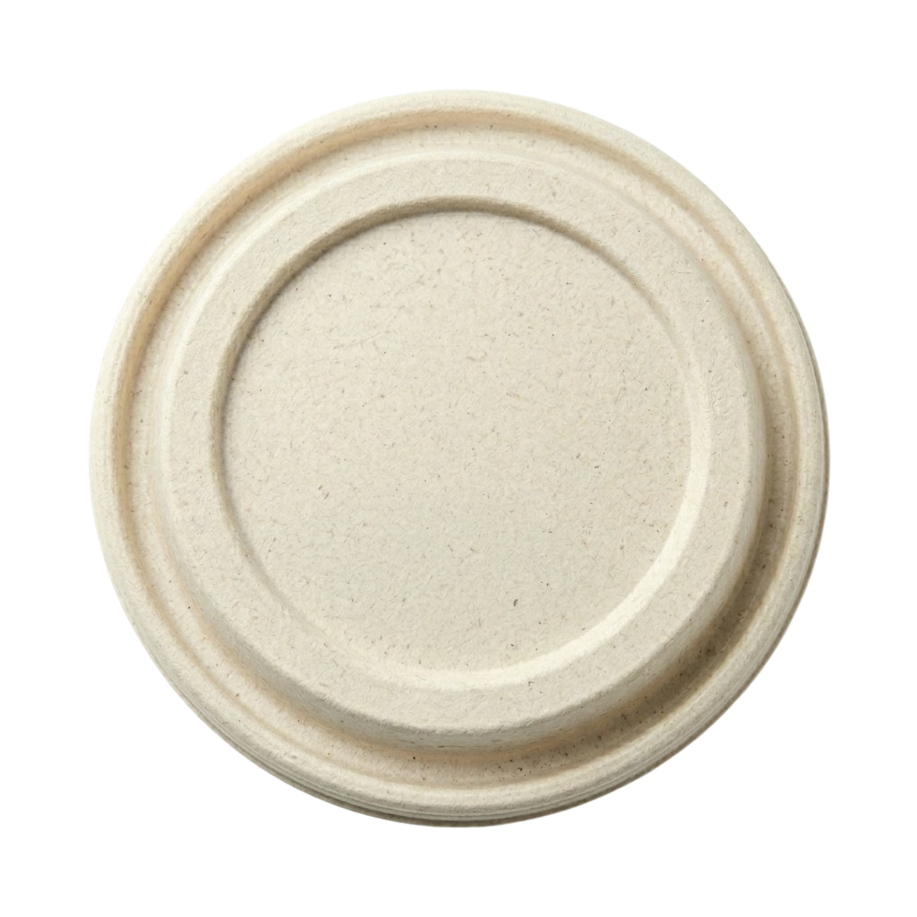 Bagasse Lid for Cups - Without Sipper