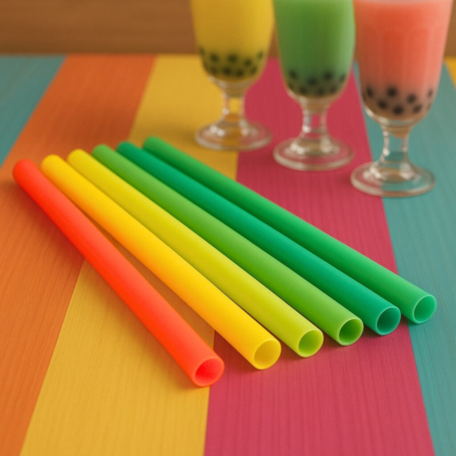 12mm Jumbo Rice Straws - Multi-Color