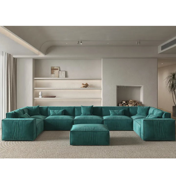 Large Teal Sectional Sofa