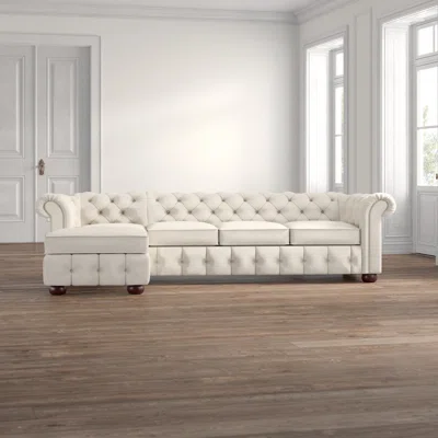 Elegant White Sectional Sofa