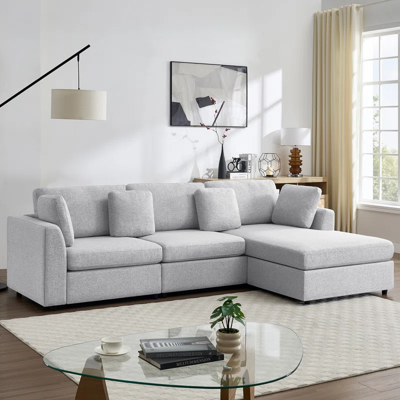 Wauseon 2 - Piece 108.7" Upholstered L Shape Sofa with Convertible Chaise