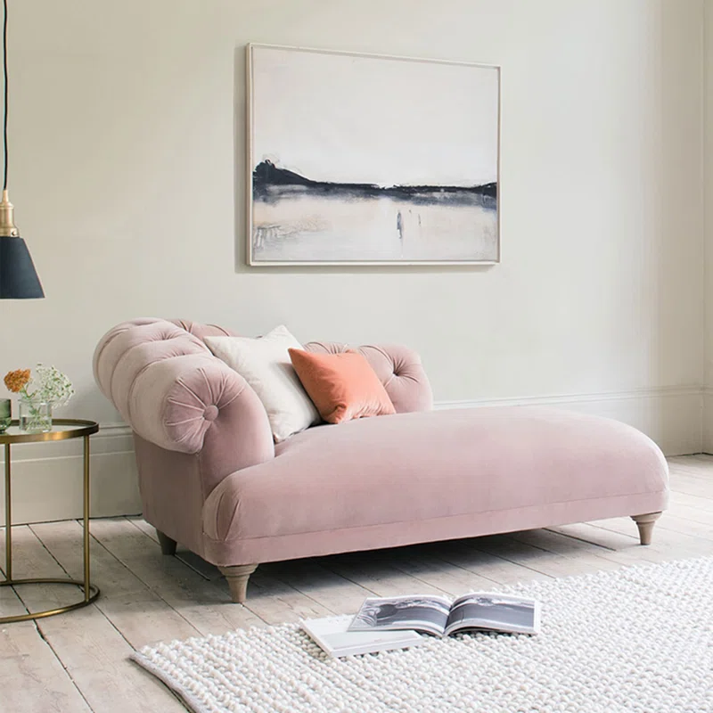 Elegant Pink Chaise Lounge