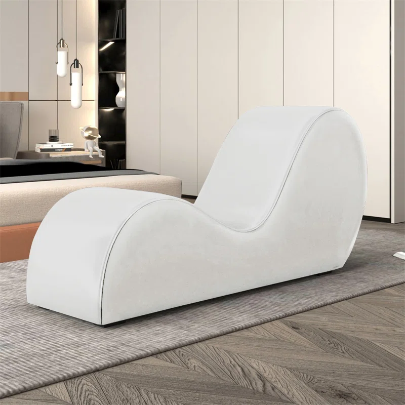Modern White Chaise Lounge