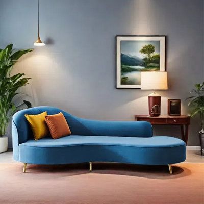 Contemporary Blue Sofa