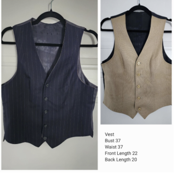 Vest - Reversible Saddlseat Vest Tan/Navy