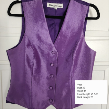 Vest - Marsha DeArriaga Purple Vest