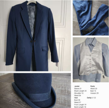 Saddlesuit - Youth Carl Meyers Blue Stripe Suit 5- Piece