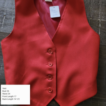 Vest - Youth Red Vest