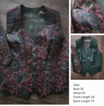 Vest - Reversible Green/Burgundy Vest