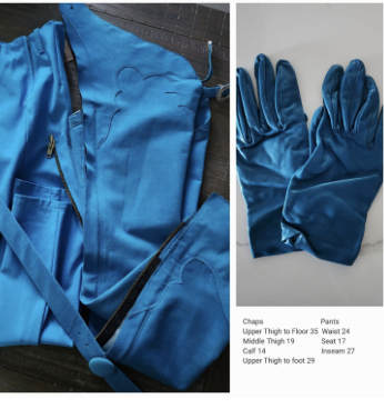 Western - Turquoise Youth Pants, Chaps, Gloves, Belt,  Shirt w/ Cuffs