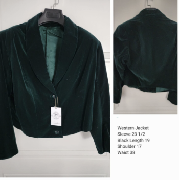 Western - Jacket Green Velvet 