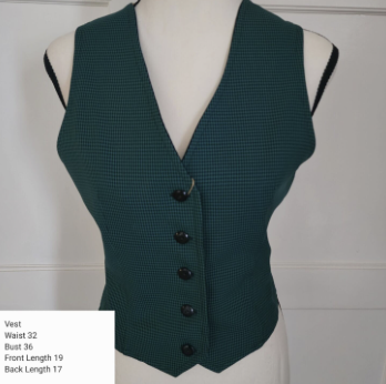 Vest - Saddleseat Vest Green Checked