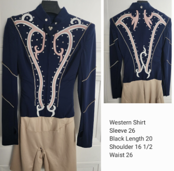 Western - Marsha DeArriaga One Piece Shirt Navy
