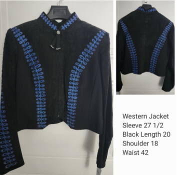 Western - Marsha DeArriaga Show Jacket Black/ Blue