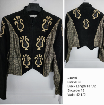 Western - Leather Show Jacket Black/Gold 