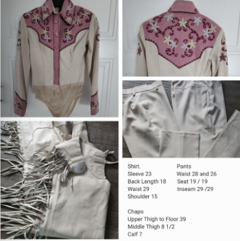 Western Suit -  Pink/Tan 4- Piece Outfit