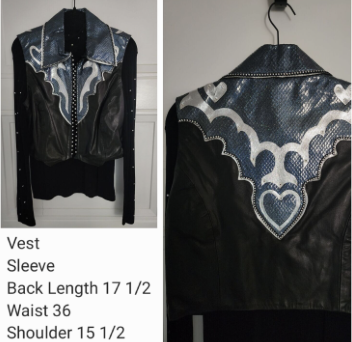 Western - Vest and Shirt Silver/Blue