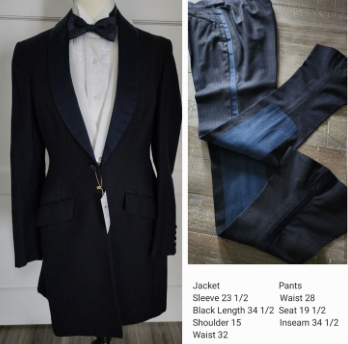 Saddleseat -  Formal Navy Wool Suit